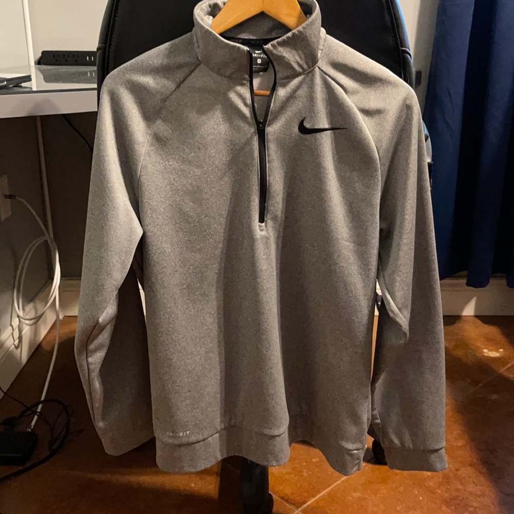 Grey Nike Quarter Zip Pullover